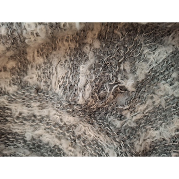 Free People Small Gray Striped Long Flare Ruffle Accent Bohemian Duster Cardigan - Picture 8 of 8